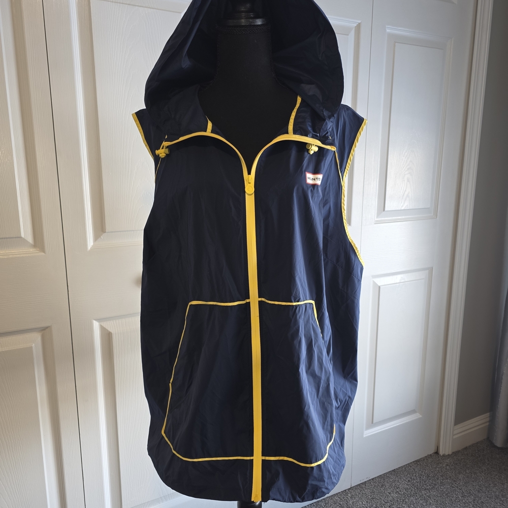 Hunter Blue Jacket with Yellow Trim